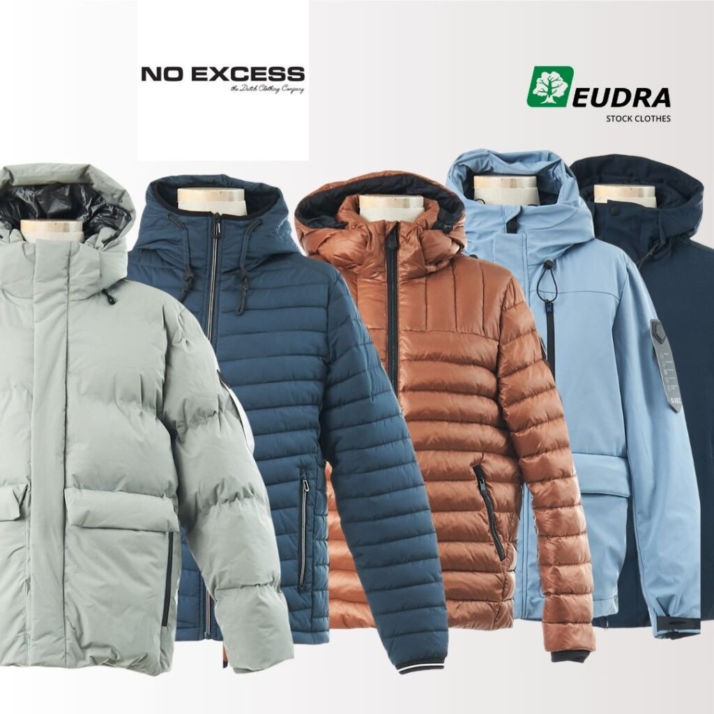 No Excess vyriškos striukės vyriškos striukės žieminės striukės firminiai rūbai rūbai urmu išparduotuvė didmeninė prekyba pigūs rūbai drabužiai stock clothes wholesale outlet