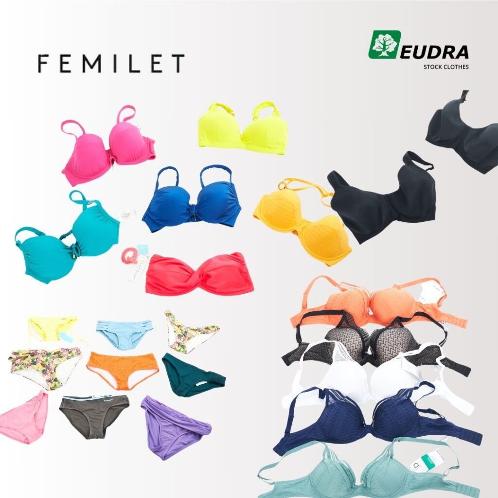 Femilet liemenėlės apatiniai moterims komplektai kelnaitės moteriški drabužiai drabužiai moterims firminiai rūbai išparduotuvė didmeninė prekyba pigūs rūbai stock clothes wholesale outlet