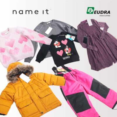 Name It drabužiai vaikams vaikiški rūbai striukės vaikiškos suknelės mergaitėms rūbai urmu kūdikių drabužiai pigūs rūbai išparduotuvė stock clothes wholesale outlet