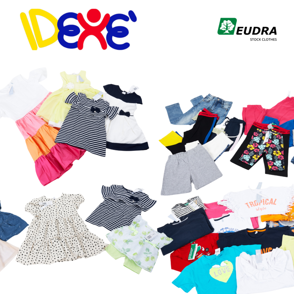 Idexe Benetton bērnu apģērbi bērnu t-krekli bērnu kleitas bērnu kleitas meiteņu šorti bērnu šorti bērnu bikses bērnu bikses bērnu apģērbu outlet vairumtirdzniecība lēti apģērbi drēbes noliktavas drēbes vairumtirdzniecības outlet