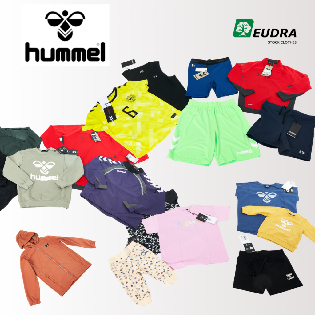Hummel drabužiai vaikams vaikiški rūbai džemperiai kelnės marškiniai išparduotuvė didmeninė prekyba pigūs rūbai drabužiai stock clothes wholesale outlet